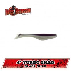 BASS ASSASSIN TURBO SHAD 4'' / 10CM BLACK SHAD