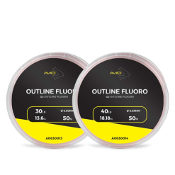 Avid Outline Fluoro 50m 40lb/18.18kg - 0.55mm