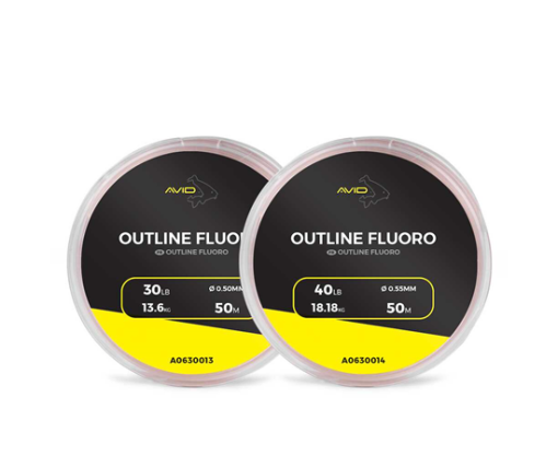 Avid Outline Fluoro 50m 40lb/18.18kg - 0.55mm