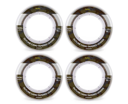 Avid Outline Camo Tapered Leader 12lb - 35lb