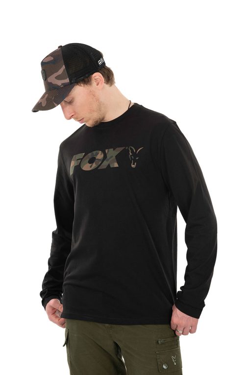 Fox Bluza Black / Camo Long Sleeve - M