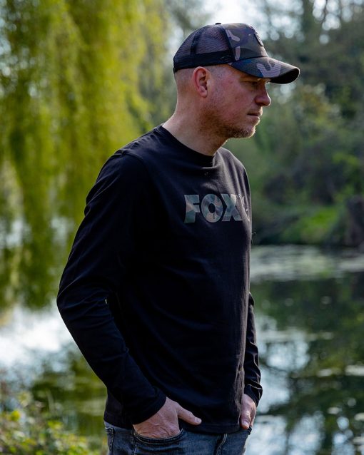 Fox Bluza Black / Camo Long Sleeve - M - imagine 2