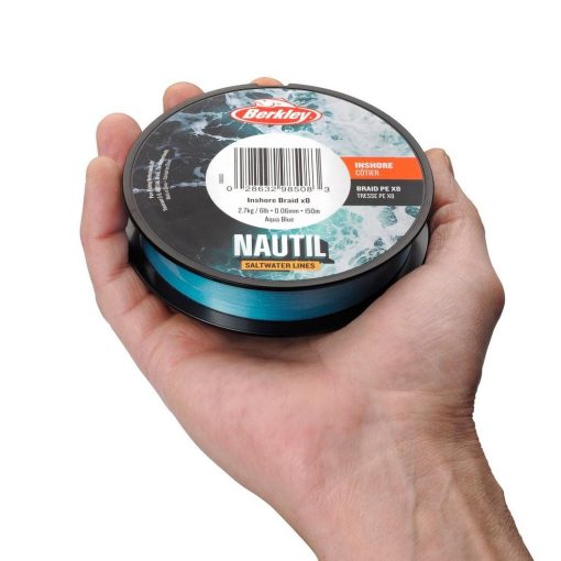 Berkley Nautil Braidx8 150m 0.10mm Aquablue - imagine 2