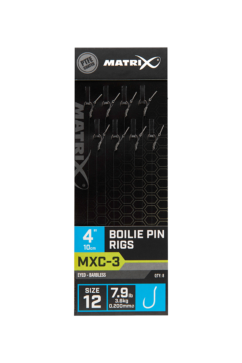 Matrix Mxc-r Sz.12 barbless 0.20mm Boilie Pin Rigs