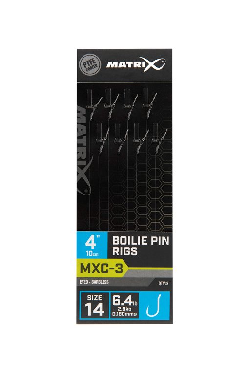 Matrix Mxc-r Sz.14 barbless 0.18mm Boilie Pin Rigs