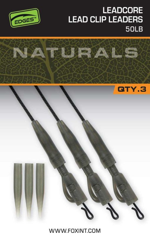 Fox Naturals Leadcore Power Grip Lead Clips Leaders