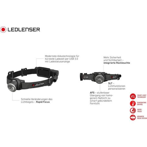 LEDLENSER LANTERNA CAP H8R 600LM+ACUM+USB - imagine 3