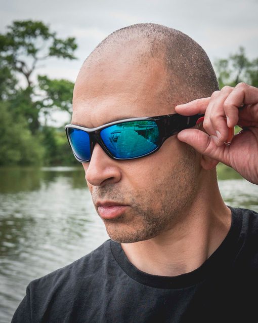 Rage Shield Wraps Brown Lense Mirror Blue - imagine 3