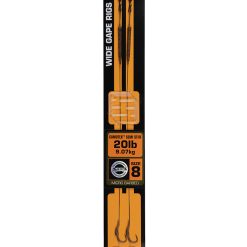 Fox Edges Wide Gape 8 – 20lb Camotex Semi Stiff x 2
