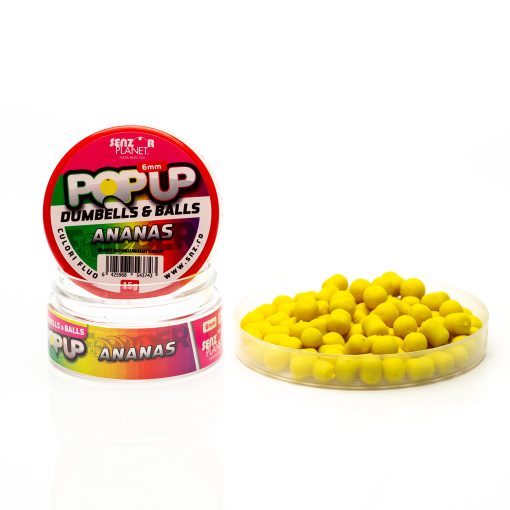 Dumbells/Boilies Senzor Popup 6mm - Ananas