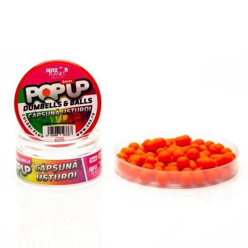 Dumbells/Boilies Senzor Popup 6mm - Capsuna Usturoi