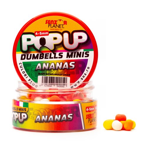 Dumbells Popup Senzor Minis 4-5mm - Ananas