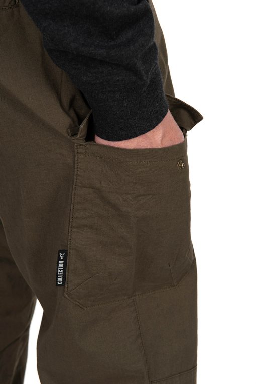 Fox Collection Light Weight Cargo Trouser - Green/Black - L - imagine 6