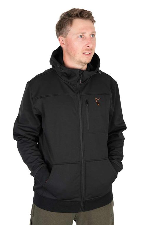 Fox Collection Soft Shell Jacket Black/Orange - Medium - imagine 2