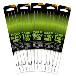 Fox Carp Ready Rigs x 3 - Wide Gape Size 4 (25lb)