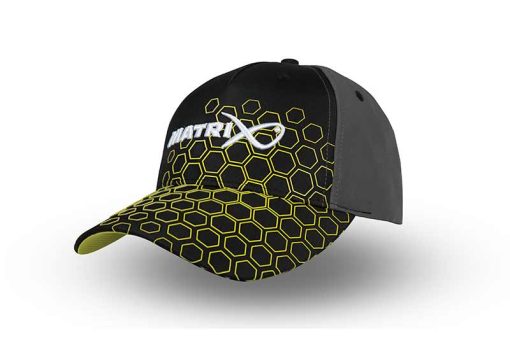 Matrix hex print baseball cap black
