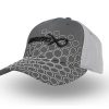 Matrix hex print baseball cap gray