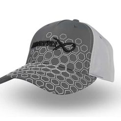 Matrix hex print baseball cap gray