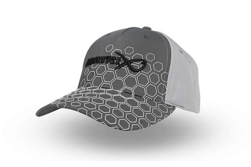 Matrix hex print baseball cap gray