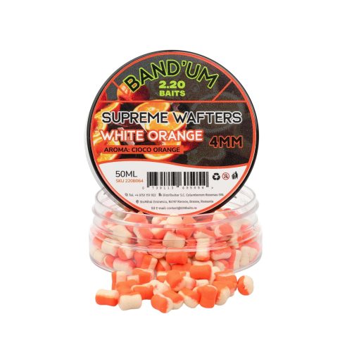 Supreme Bandum Wafter 2.20 Baits 4mm - White Orange - Ciocolata Portocala