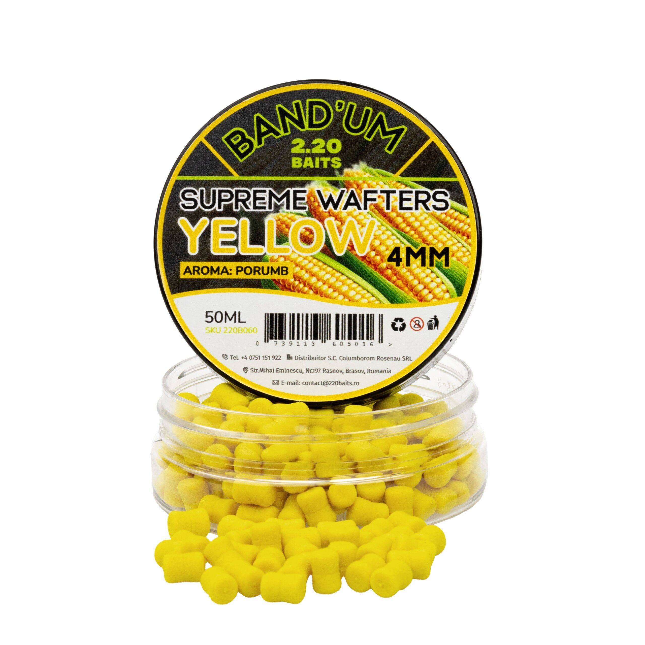 Supreme Bandum Wafter 2.20 Baits 4mm – Yellow Porumb
