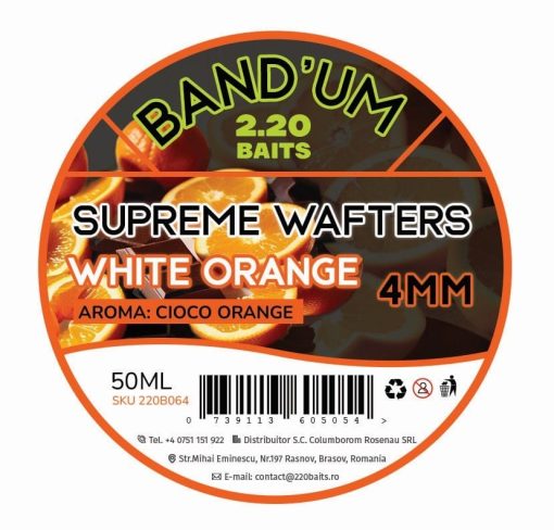 Supreme Bandum Wafter 2.20 Baits 4mm - White Orange - Ciocolata Portocala - imagine 2