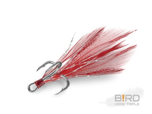 Delphin Bird Hook Triple - Pene Rosii Nr. 6