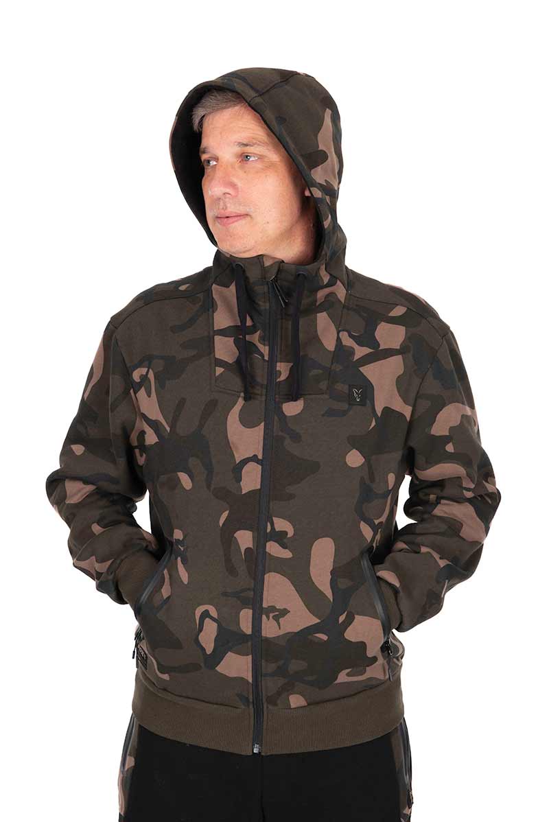 Fox Camo Full Zip Premium 310 Hoodie - M - imagine 5