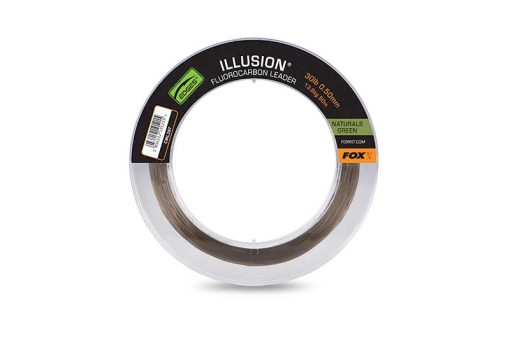 Fox Illusion Fluorocarbon Leader 40lb 18.2kg (0.60mm) X 50m - Naturals Green